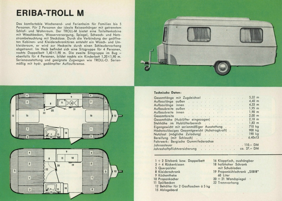 Eriba 1965 Reiseanhnger fr Ferntouristik 09