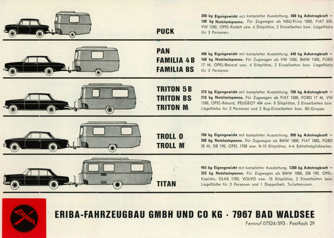 Eriba 1965 Reiseanhänger für Ferntouristik 12