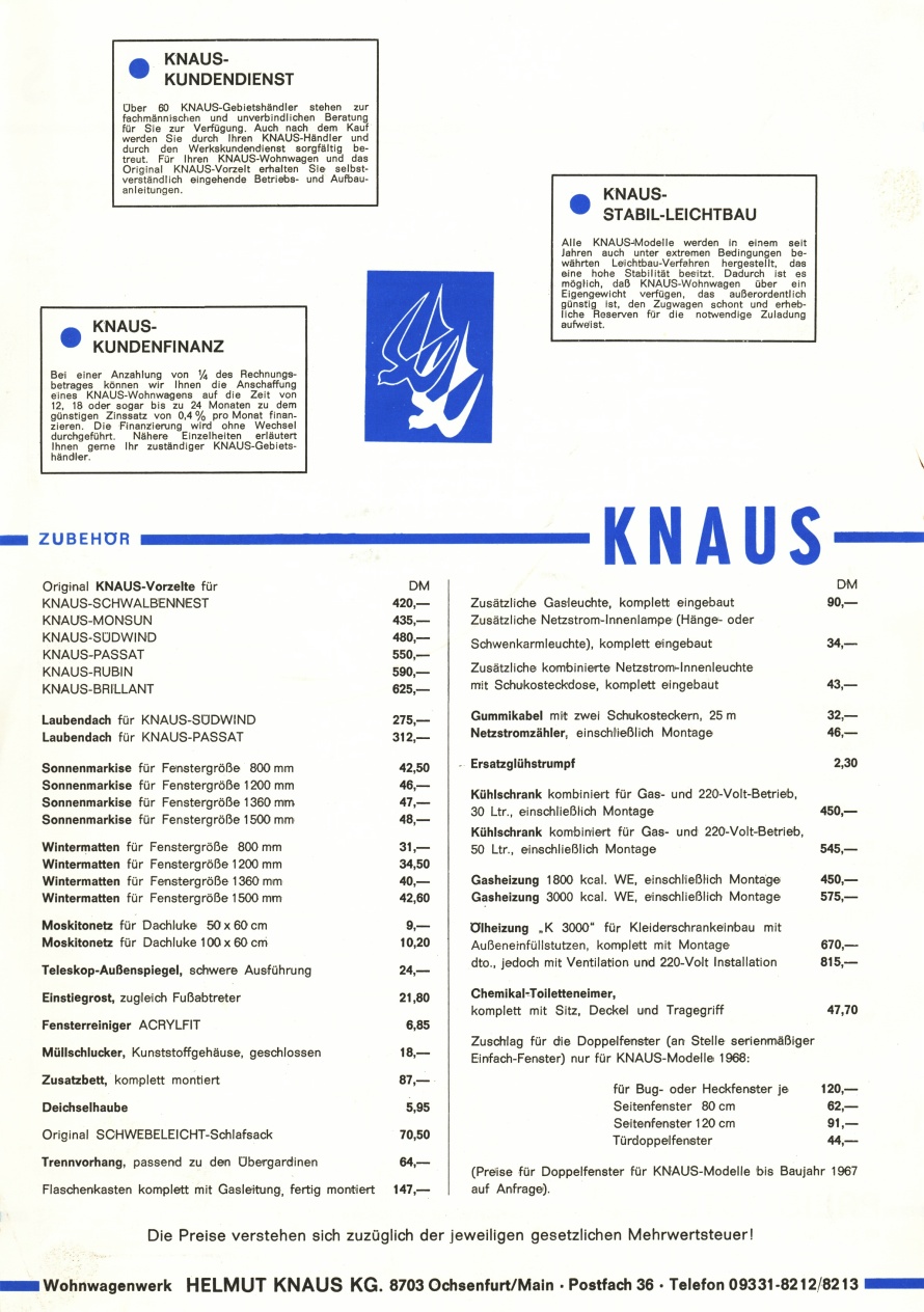 Knaus 1968 Preisliste 02