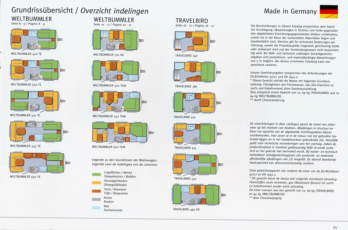 Tec Wohnwagen Grundrisse
