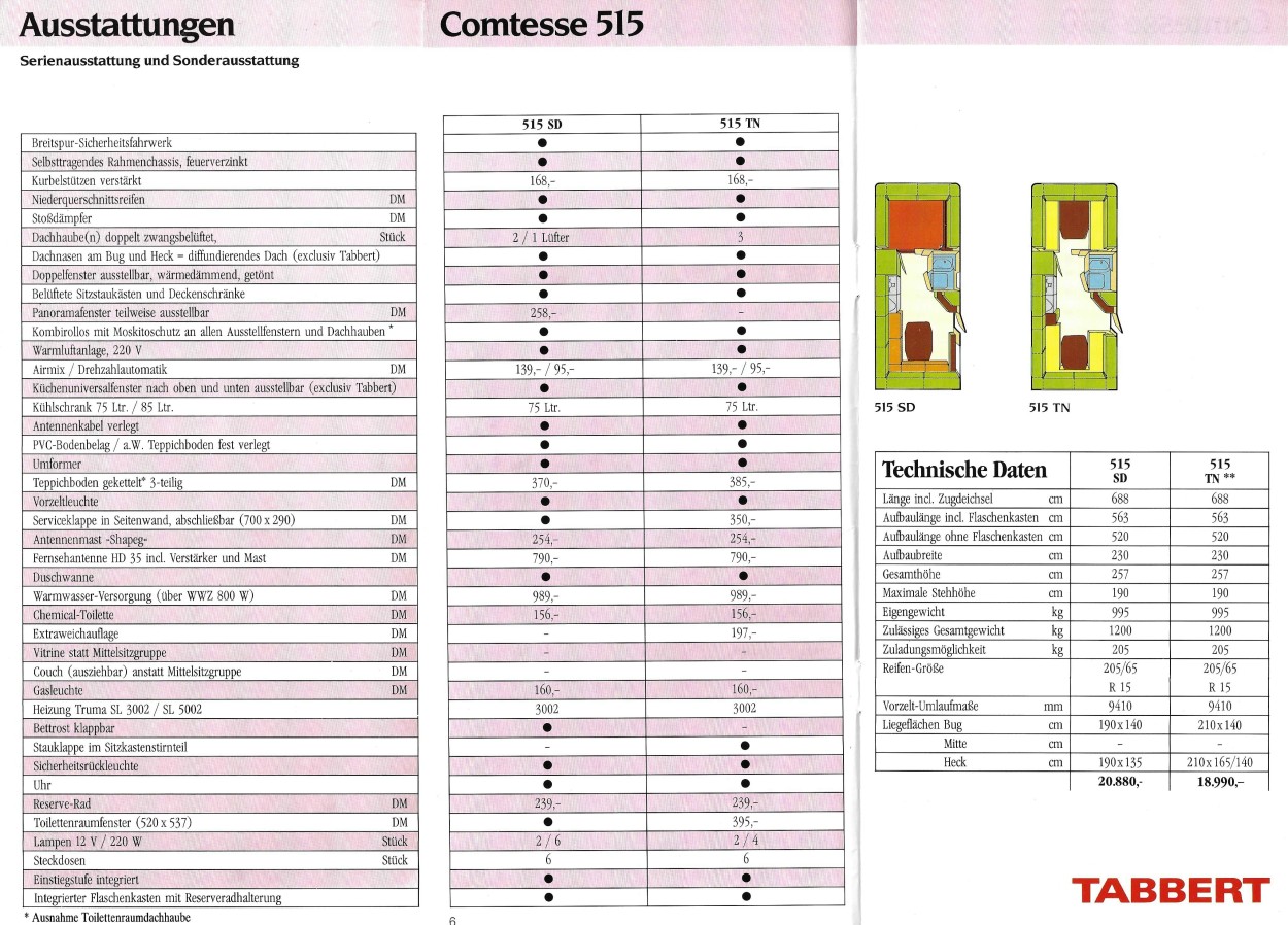Tabbert 1989 Preisliste  (4)