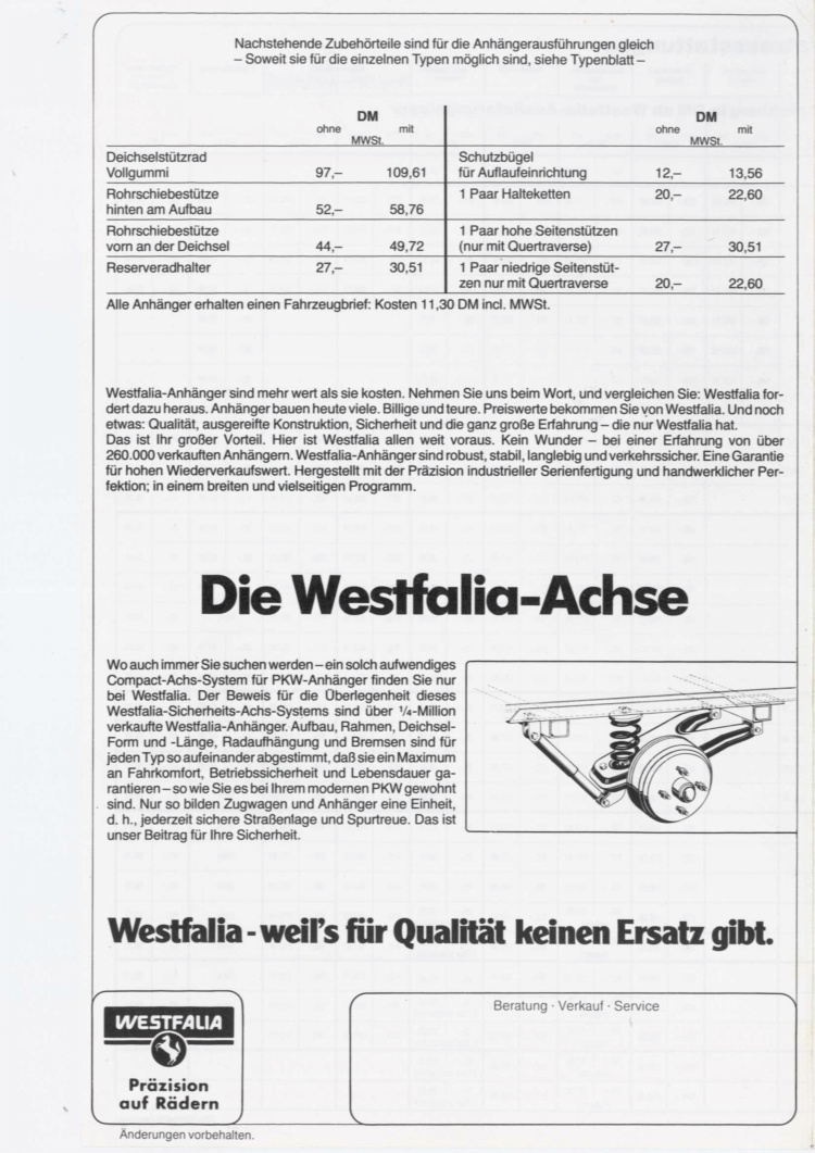 Westfalia 1982 Anhnger Preisliste3